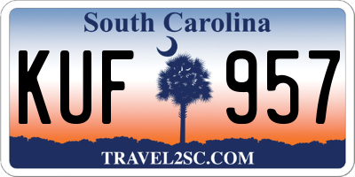 SC license plate KUF957