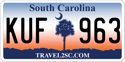 SC license plate KUF963