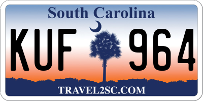 SC license plate KUF964