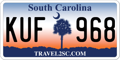 SC license plate KUF968
