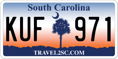 SC license plate KUF971