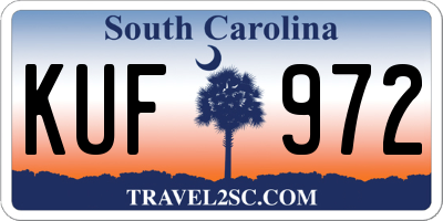 SC license plate KUF972