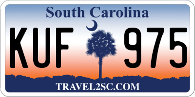 SC license plate KUF975