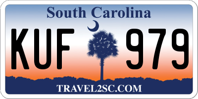 SC license plate KUF979