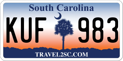 SC license plate KUF983