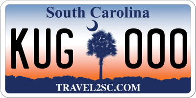 SC license plate KUG000