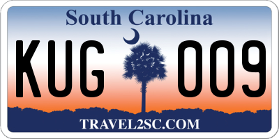 SC license plate KUG009