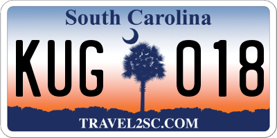 SC license plate KUG018