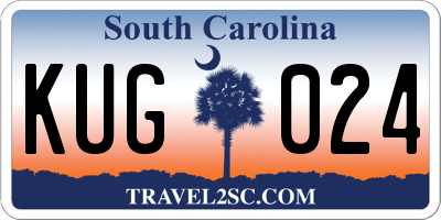 SC license plate KUG024