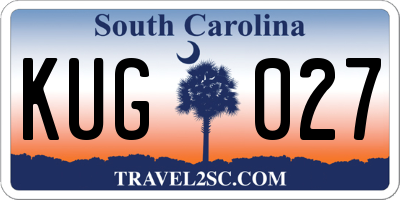 SC license plate KUG027