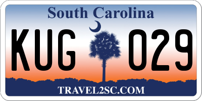SC license plate KUG029