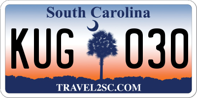 SC license plate KUG030
