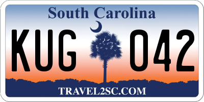 SC license plate KUG042