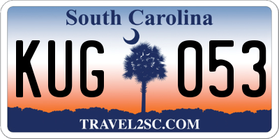 SC license plate KUG053