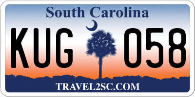 SC license plate KUG058