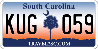 SC license plate KUG059