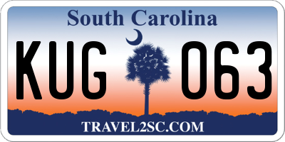 SC license plate KUG063