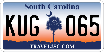 SC license plate KUG065