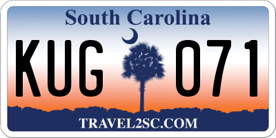 SC license plate KUG071