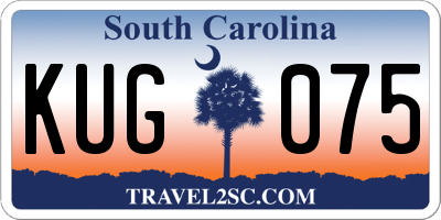 SC license plate KUG075