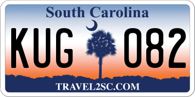 SC license plate KUG082