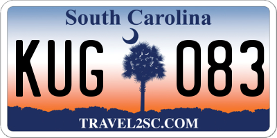 SC license plate KUG083