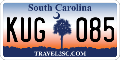SC license plate KUG085