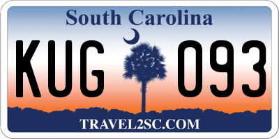 SC license plate KUG093