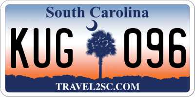 SC license plate KUG096