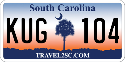 SC license plate KUG104