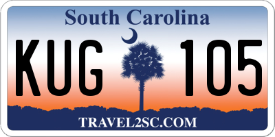 SC license plate KUG105