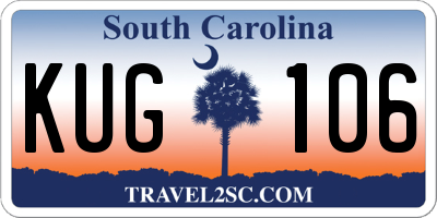 SC license plate KUG106
