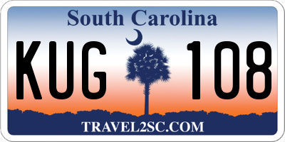 SC license plate KUG108