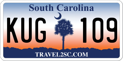 SC license plate KUG109