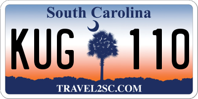 SC license plate KUG110