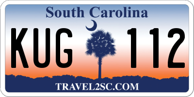 SC license plate KUG112