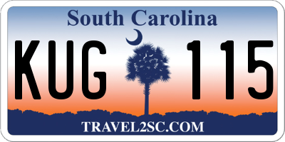 SC license plate KUG115
