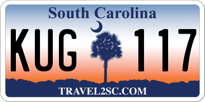 SC license plate KUG117