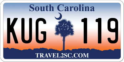 SC license plate KUG119
