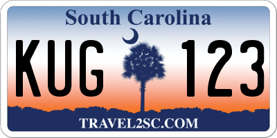 SC license plate KUG123