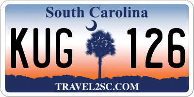 SC license plate KUG126