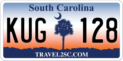 SC license plate KUG128