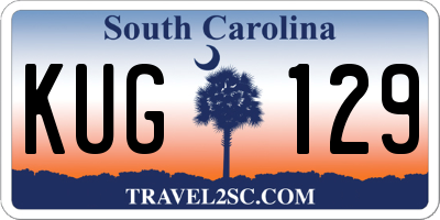 SC license plate KUG129