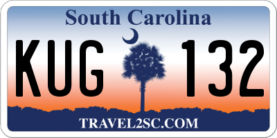 SC license plate KUG132