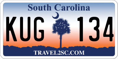 SC license plate KUG134