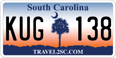 SC license plate KUG138