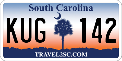 SC license plate KUG142