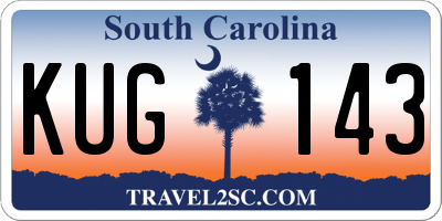 SC license plate KUG143
