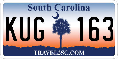 SC license plate KUG163
