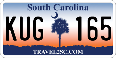 SC license plate KUG165